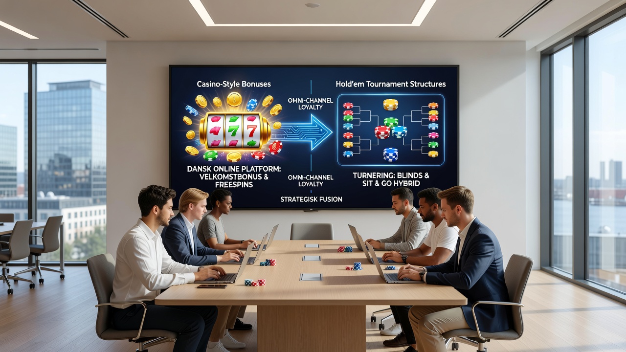 Diagram over hvordan bonusser integreres i danske Hold'em turneringer på online platforme