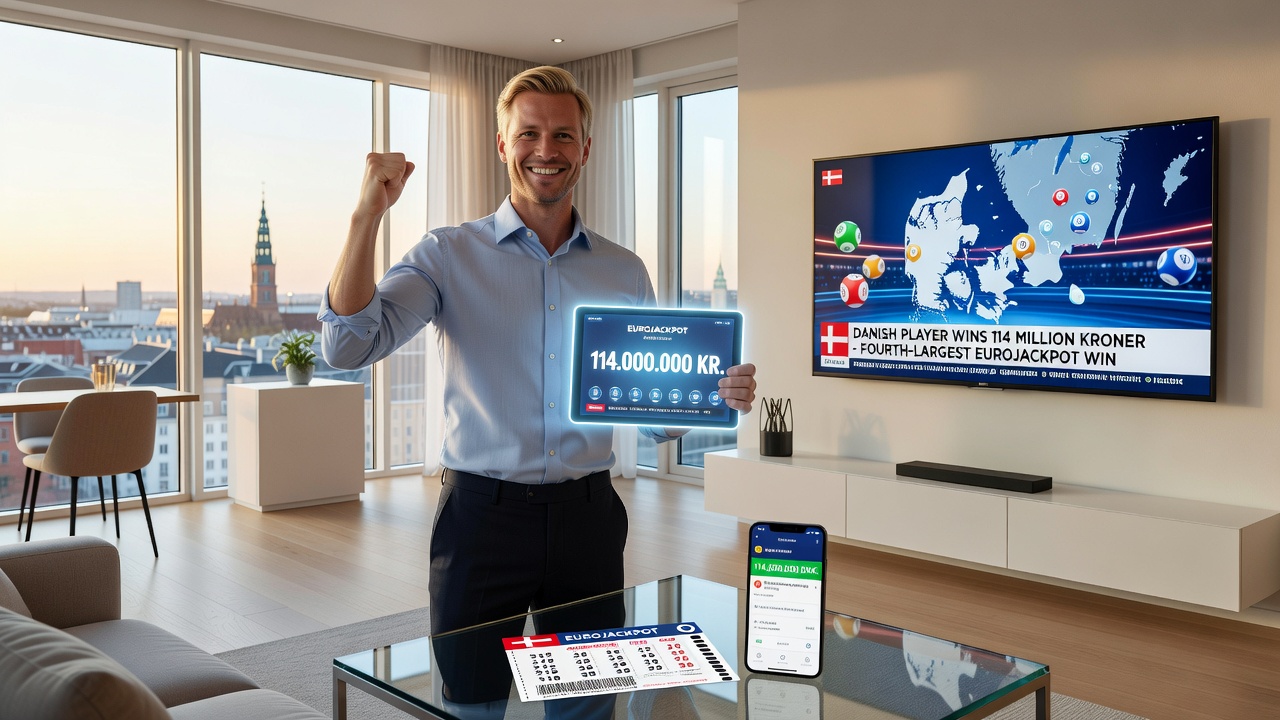 Skærmbillede af Danske Spils Eurojackpot-platform med billetvalidering